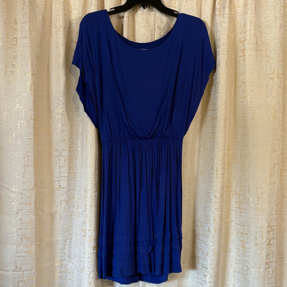 Jersey Knit Blue Dress